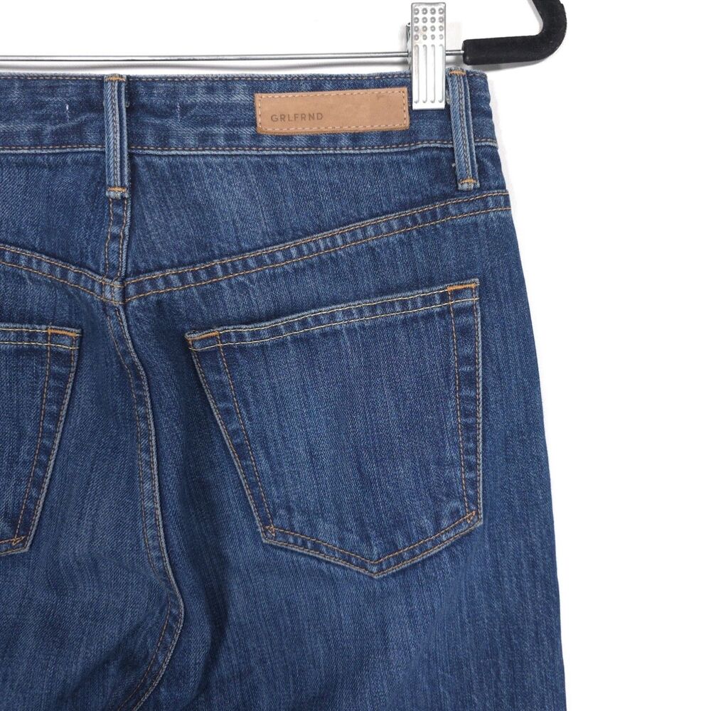 GRLFRND Carla Flare Bootcut Straight Jeans Blue Sunday Raw Hem ORGANIC COTTON 26 - Picture 12 of 16